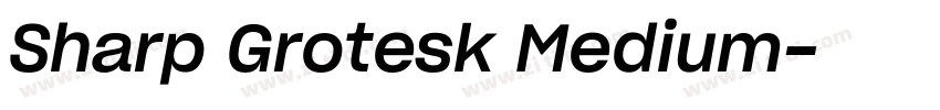 Sharp Grotesk Medium字体转换